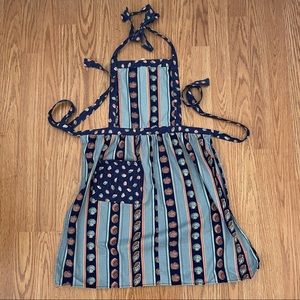 American-Made Cotton Shell Print Apron